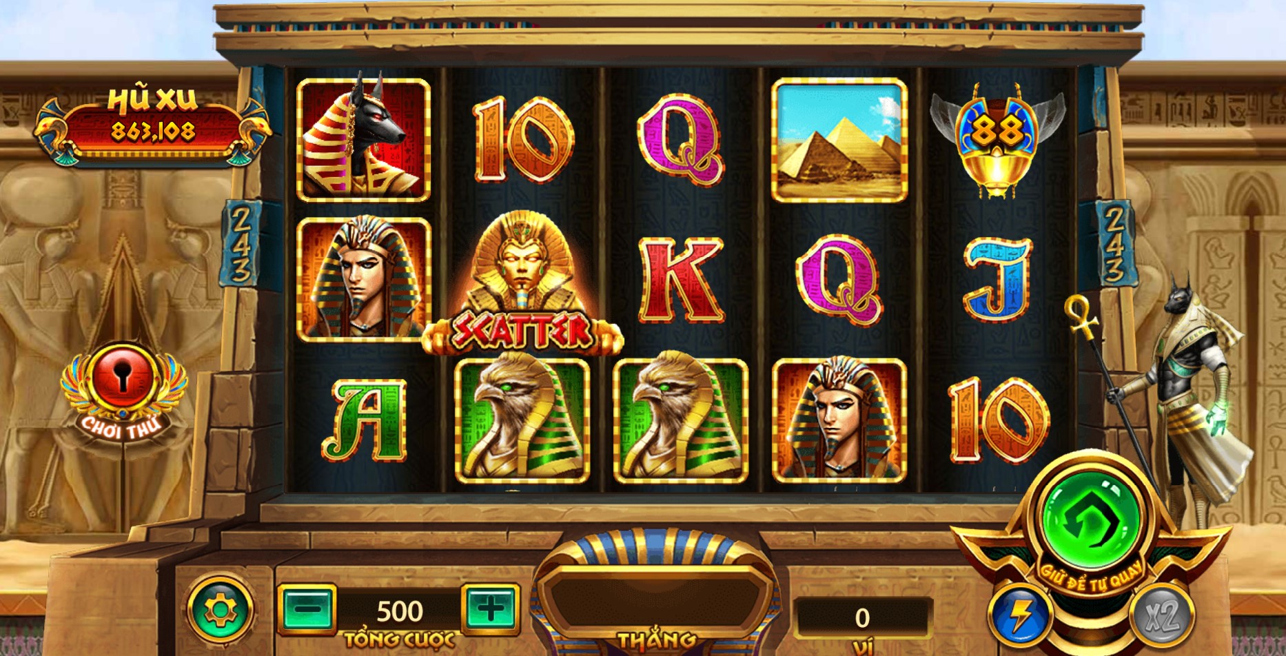Giao diện cực đẹp mắt của game nổ hũ 