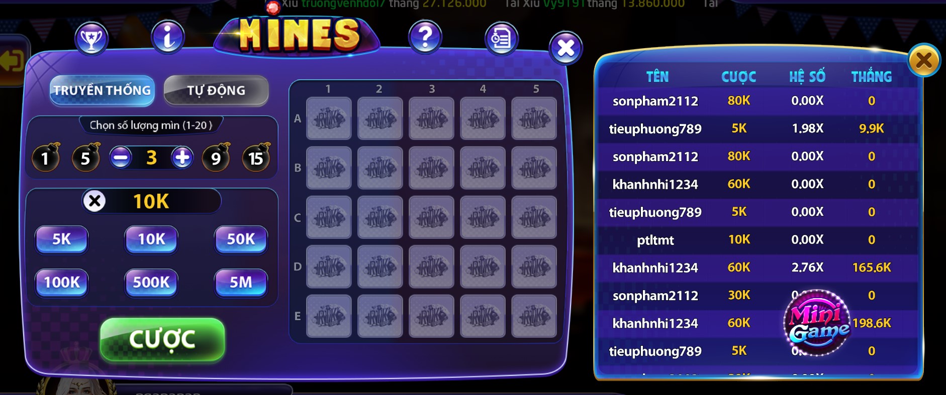 Chơi game nhanh Mines dễ dàng trên UK88