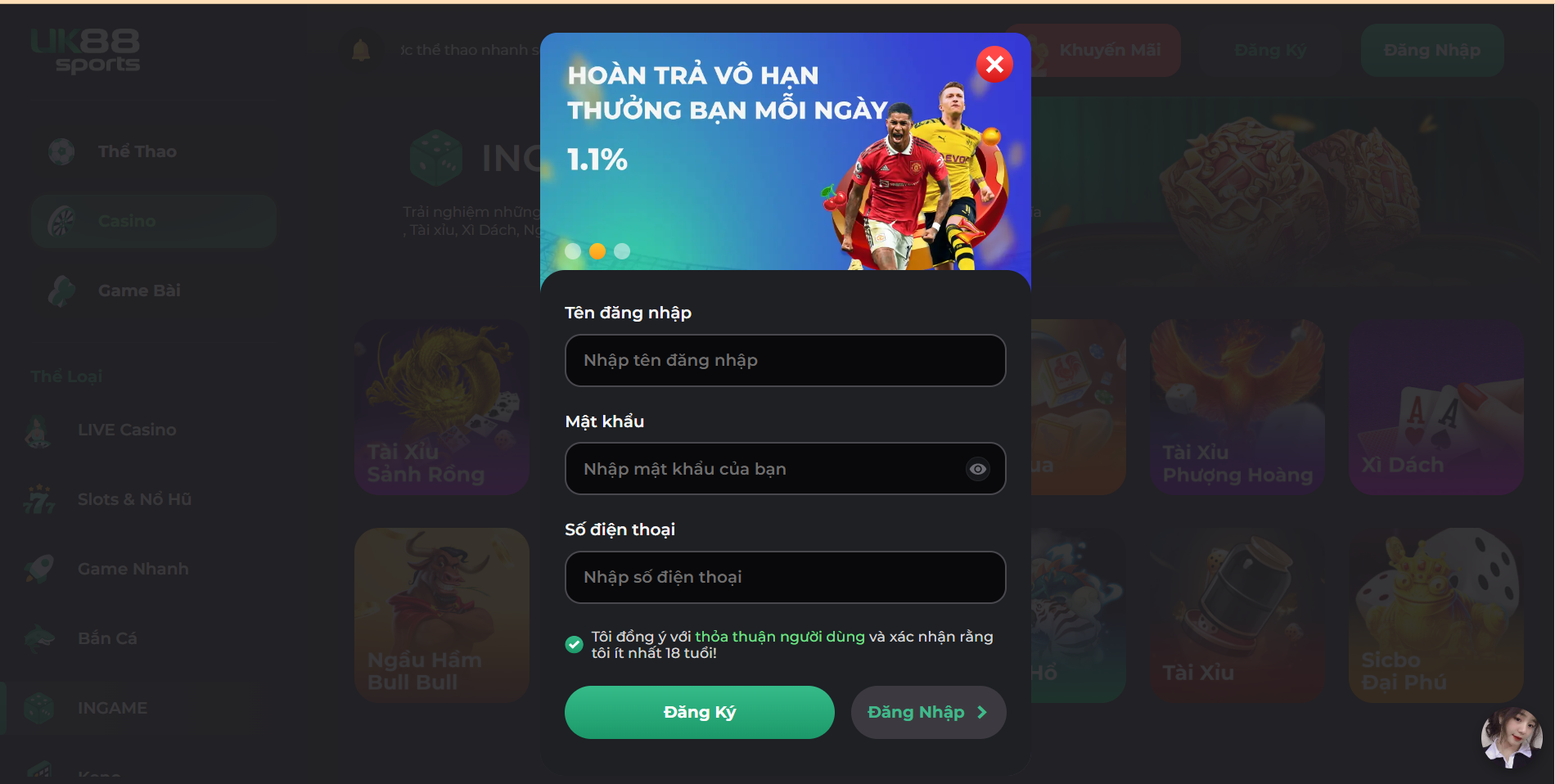Hướng dẫn cách chơi Ingame đơn giản tại nhà cái uy tín UK88
